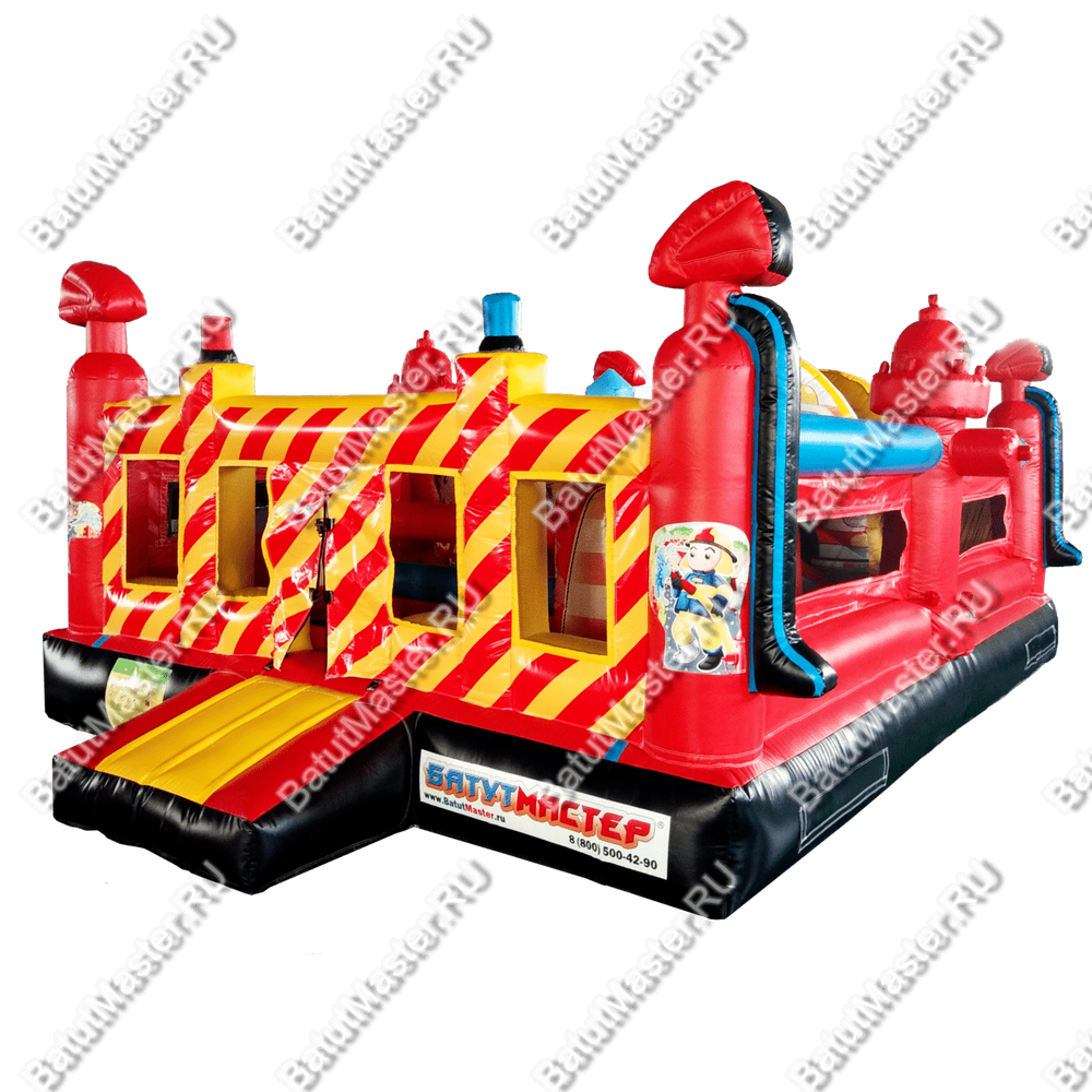 Надувной батут "Пожарная площадка" 6 4 2.8 м