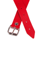 Красный кожаный кляп на регулируемых ремешках (Цвет: красный)