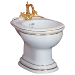 Биде напольное Migliore Milady ML.MLD-25.732.D1 белый/декор золото