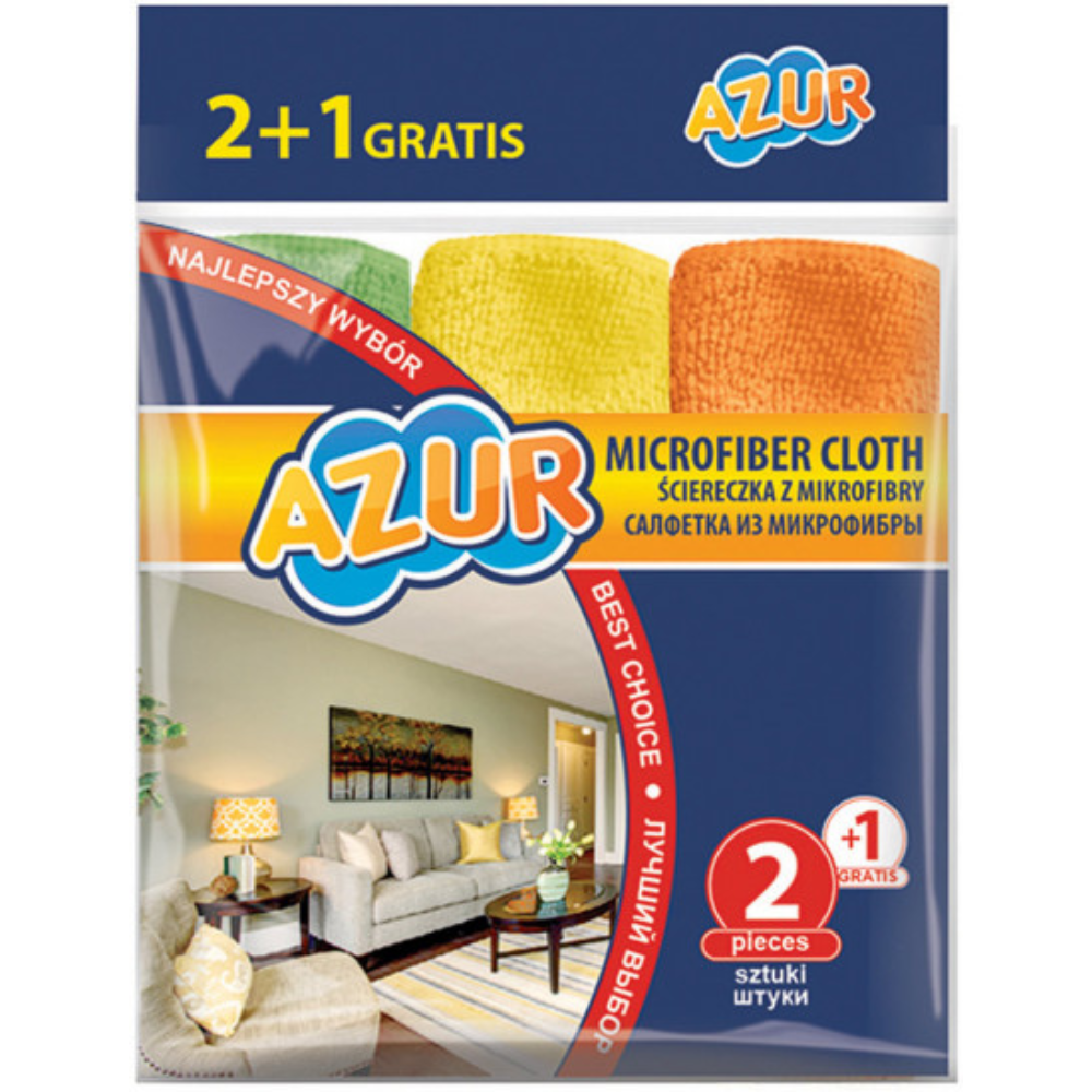 Салфетка из микрофибры Centi Azur 2+1