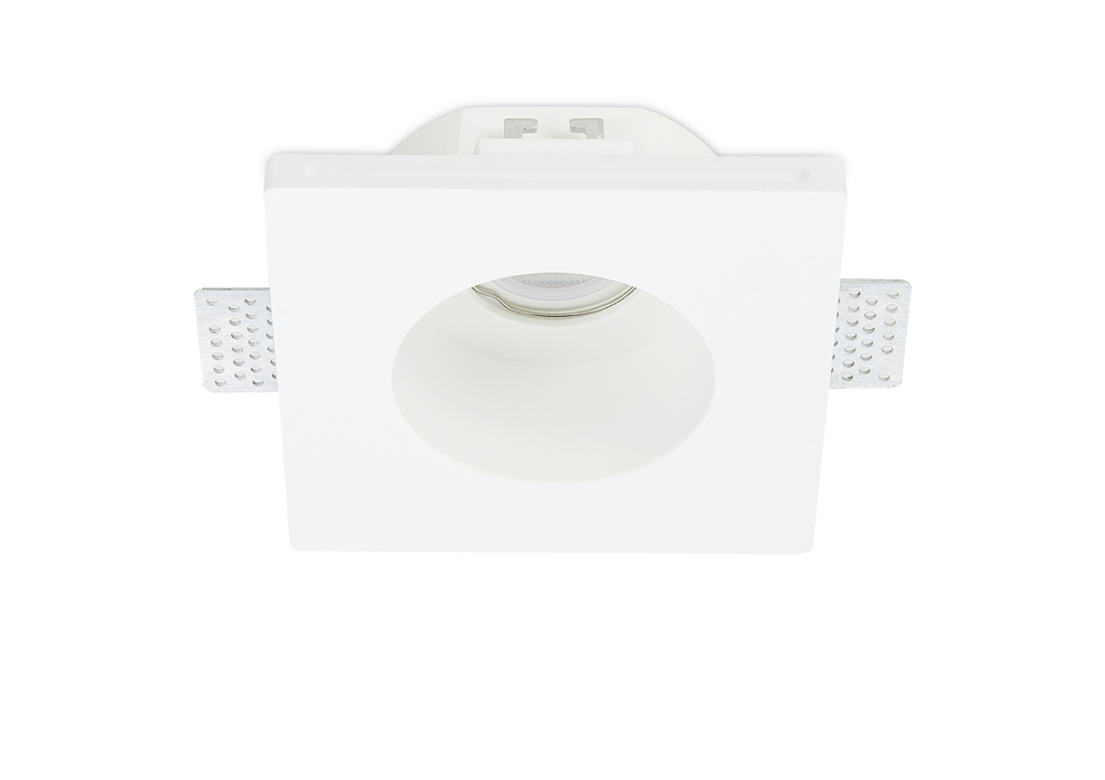 Светильник встраиваемый гипсовый,  белый,  1xGU10