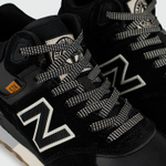 Кроссовки New Balance 574 Mid Black / White with Fur Wmns
