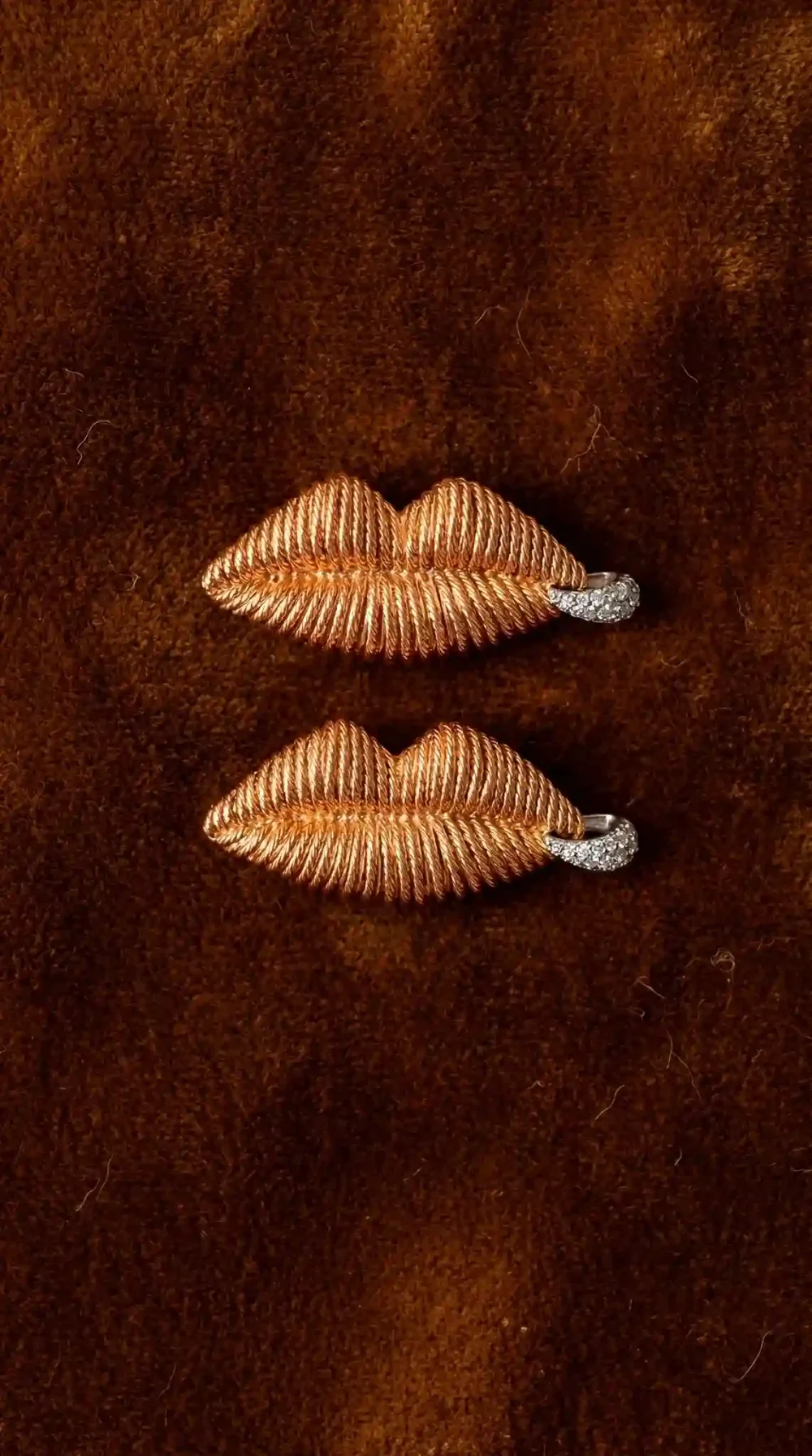 Серьги Lips, Золотой