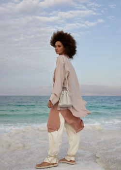 POLENE СУМКА NUMERO HUIT MINI, ЦВЕТ МЕЛА