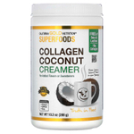 California Gold Nutrition, Superfoods, кокосовые сливки с коллагеном, порошком из органического сухого кокосового молока, пептидами гидролизованного коллагена, органическим тапиоковым мальтодекстрином и экстрактом бамбука, без подсластителей, 288 г (10,2 унции)
