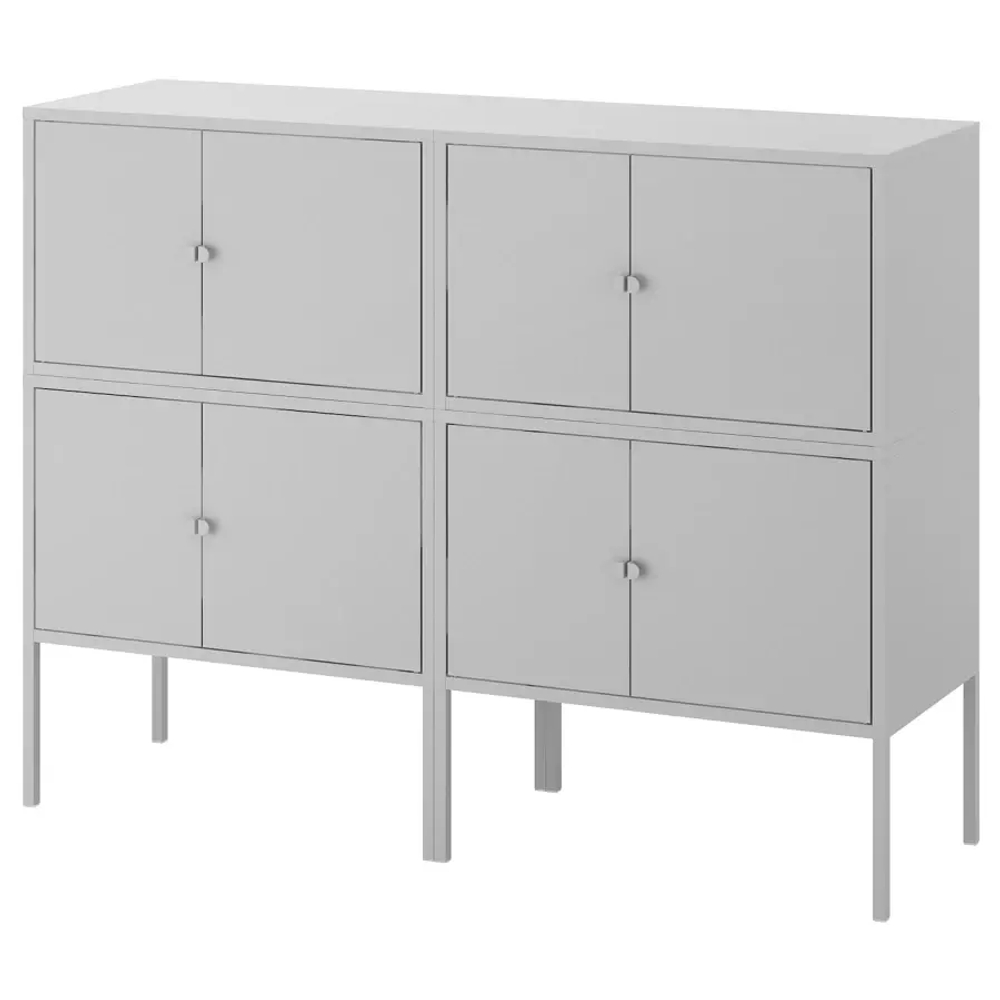 Комбинация для хранения - LIXHULT IKEA/ ЛИКСГУЛЬТ ИКЕА, 92х120 см, серый
