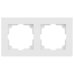 Рамка для розеток и выключателей Intro Accent 6-502-01М на 2 поста, СУ, белый матовый