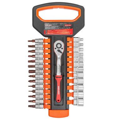Набор инструментов, головки с трещоткой, набор 27пр., 1/4'' Baum Auto##BaumAuto BM-027-5MSA