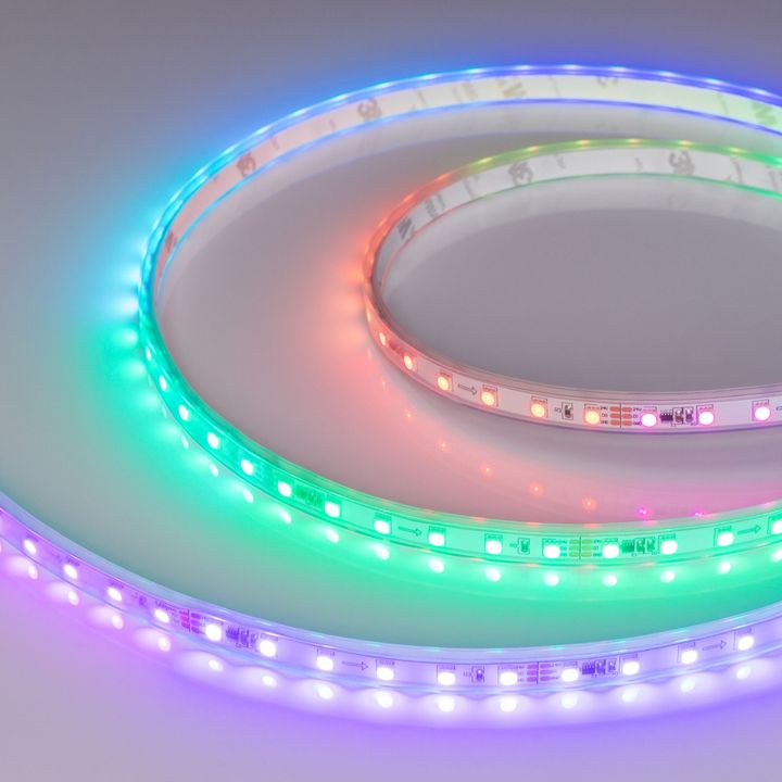 Светодиодная лента герметичная Arlight 14,4W/m 72LED/m 3535SMD разноцветный 5M SPI-P-F72-11mm 24V RGB-PX6 030484(2)