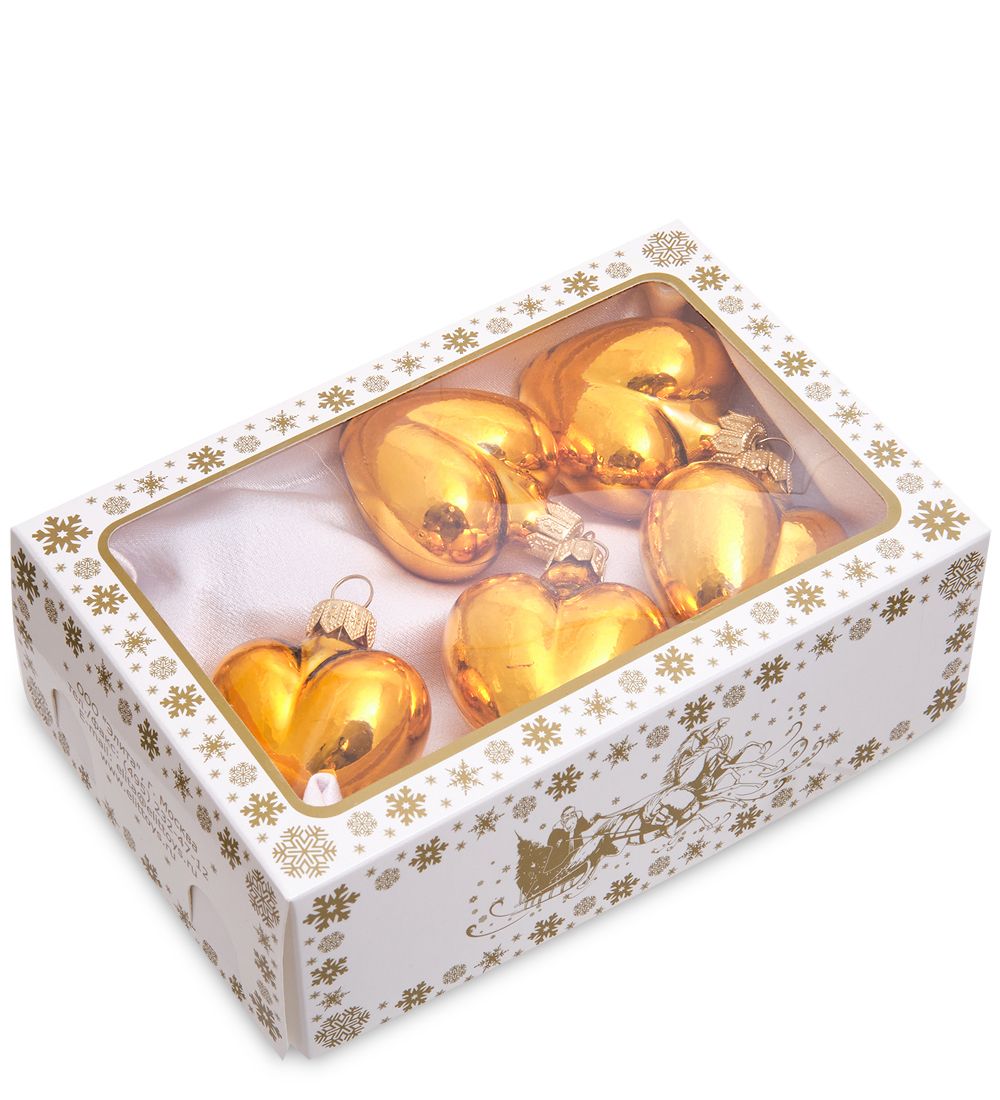 Элита НФШ-1286/4 Набор ел.украшений Шар 5шт «Сердечки»