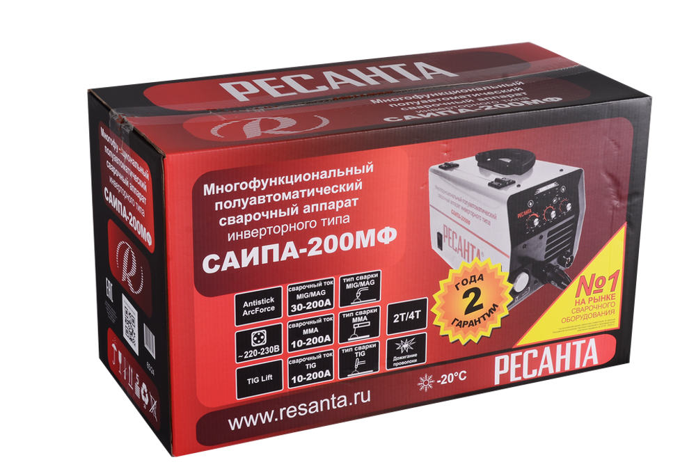 Сварочный полуавтомат многофункциональный Ресанта САИПА-200МФ (MIG/MAG/TIG)