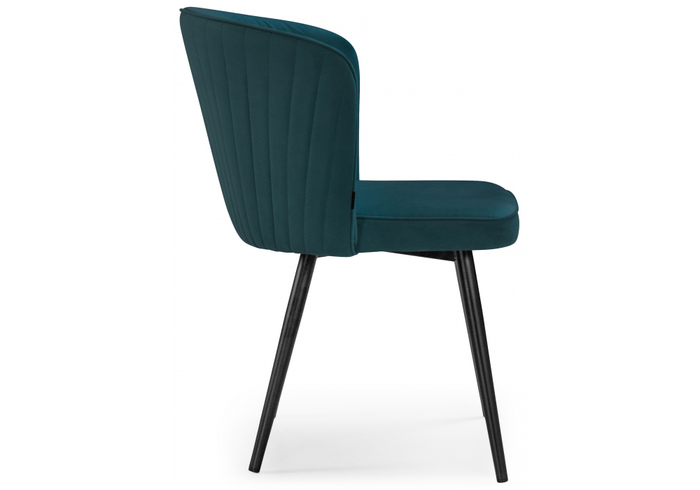 Стул на металлокаркасе Woodville Фрибур velutto 20, черный, ножки черные