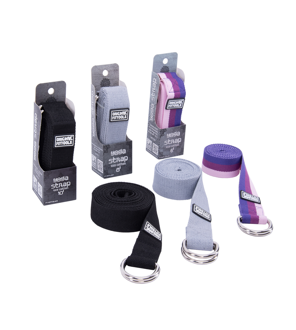 Ремешок для йоги 304 см, черный