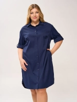 Платье-рубашка с карманами