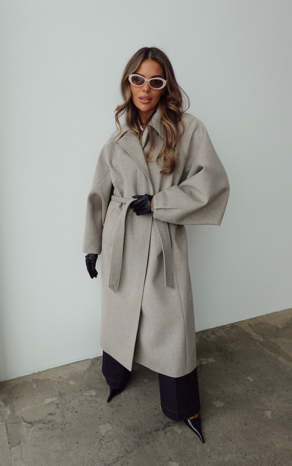 Пальто из шерсти с рукавами-буфами