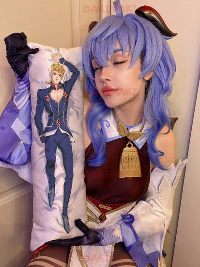 Мини дакимакура Бруно Буччелатти и Джованна Джорно из Невероятное приключение ДжоДжо арт. M0411, 60х20 см