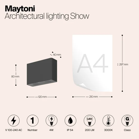 Архитектурная подсветка Шоу / Show 3000K 4Вт IP 54 Outdoor o433wl-l4gf3k