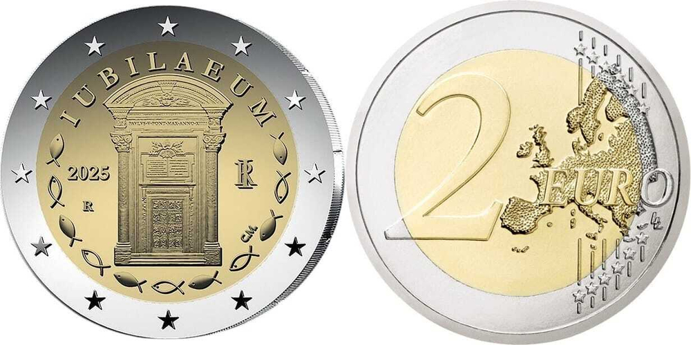 Италия 2 евро, 2025 Юбилейный год