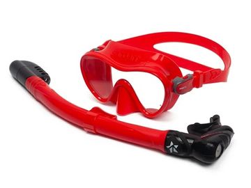 Набор маска+трубка Sargan Агидель красный/темно-красный