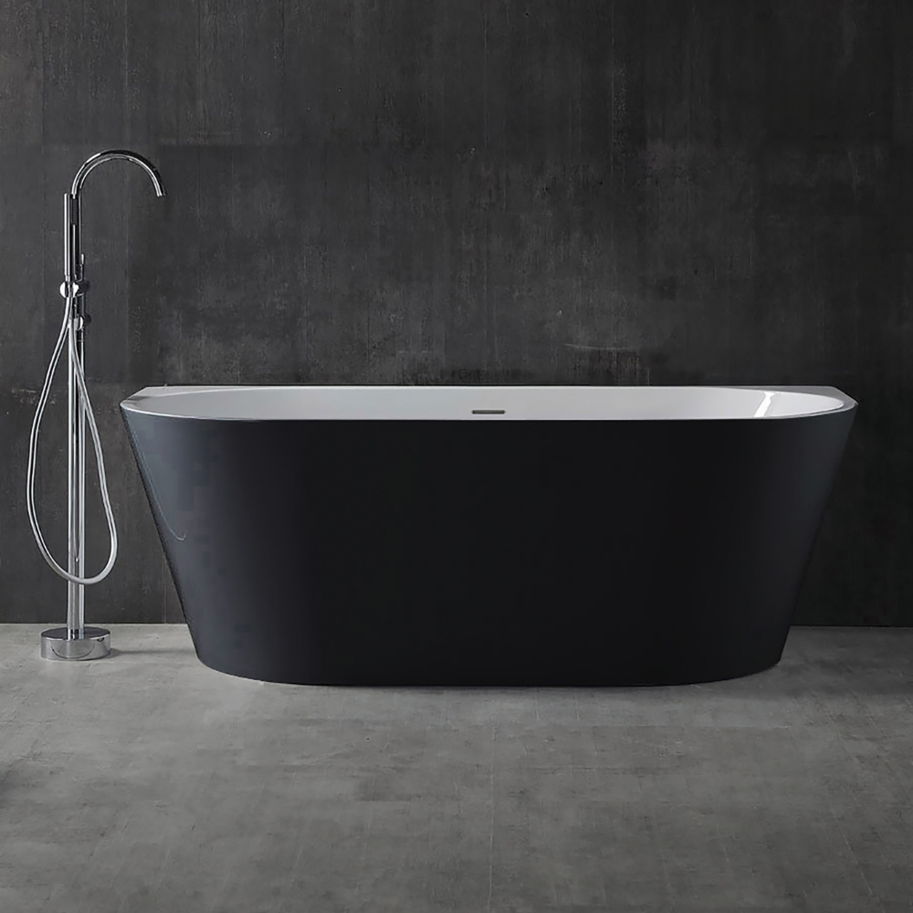 Акриловая ванна ABBER AB9216-1.7MB черная матовая