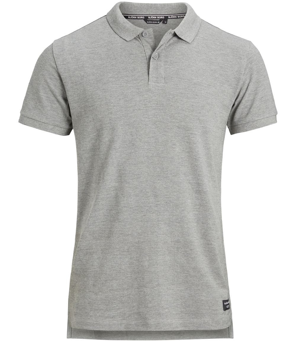 Мужское теннисное поло Björn Borg BBCentre Polo - light grey melange