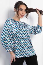 Блуза Мечта сезона (бежево-синяя) Б12910-16М LT Collection