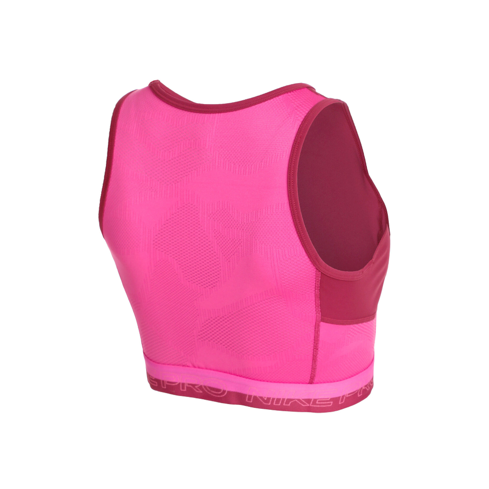 Женская теннисная майка Nike Dri-Fit Performance Cropped Tank Top Women - Red, Pink