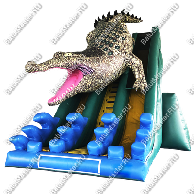 Надувная горка "Крокодил" 10*8*10 м