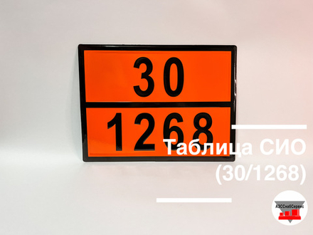 Таблица Опасный груз 30/1268 (дистилляты нефти н.у.к.)