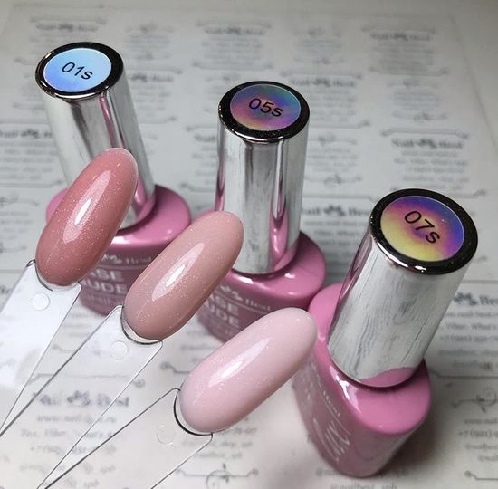 LUX Base Nail Best Nude Shine №01s, 15 мл (нюдовая база с шиммером)