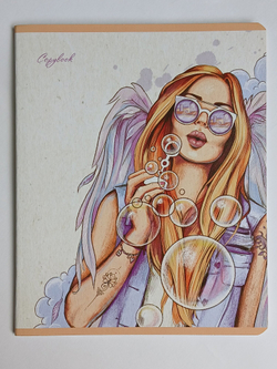 Тетради 48 листа А5+. "Ангелы", общая, клетка. Формат А5+ (163*203 мм). Арт.120018. С полями. Комплект 5 шт.