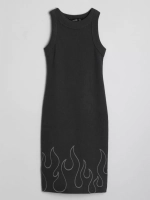 Трикотажное платье для девочки в сад