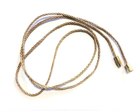 Гайтан с закруткой: витой шелк, бежевый 70 см (Сев)