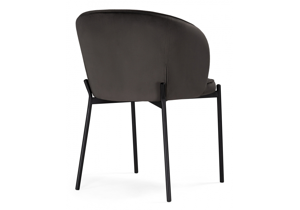 Стул на металлокаркасе Woodville Нейл серый, черный, ножки черные