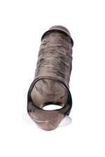 Удлиняющая насадка на член с вибрацией и фиксирующим кольцом XLover (Цвет: черный)