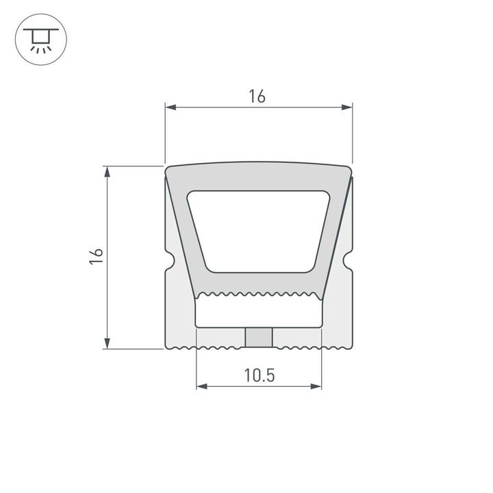 Профиль Arlight WPH-Flex-1616-Top-S11-50m White 040832