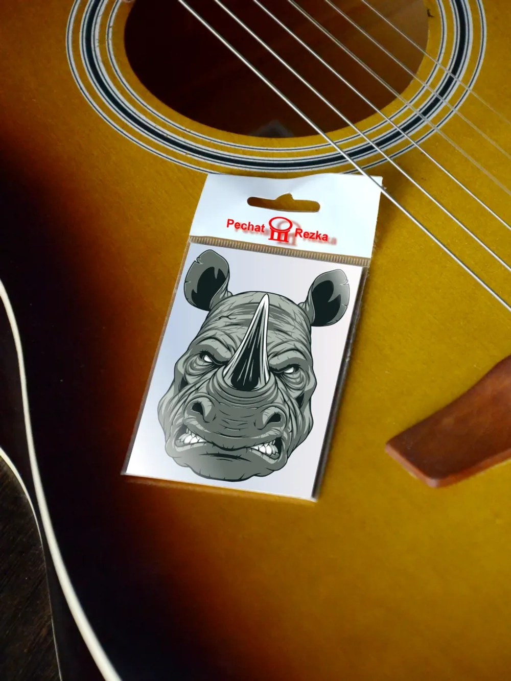 Стикер - Злой носорог