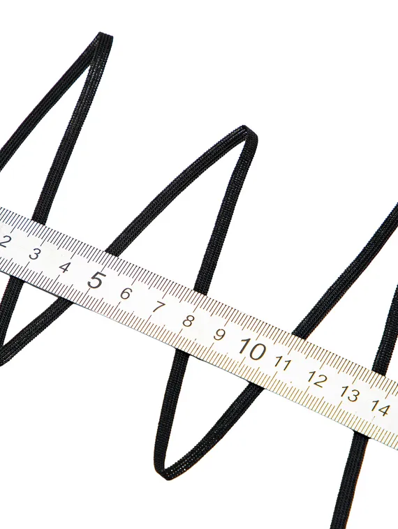 170 К-195/4 Тесьма эластичная Lauma 4 мм, черный 170