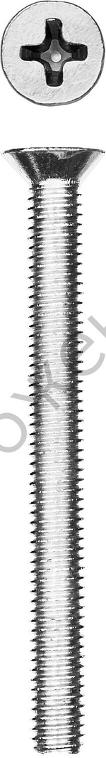 ЗУБР DIN 965, M5 x 50 мм, кл. пр. 4.8, винт с потайной головкой, цинк, 5 шт (303116-05-050)