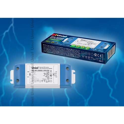 UET-VAG-040A20 12V IP20 Блок питания для светодиодов с защитой от короткого замыкания и перегрузок, 40Вт. Металлический корпус. ТМ Uniel.