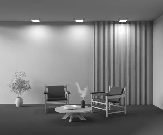 Потолочный светильник Зон / Zon 24 Вт 4000 К 120° Technical c032cl-24w4k-sq-w