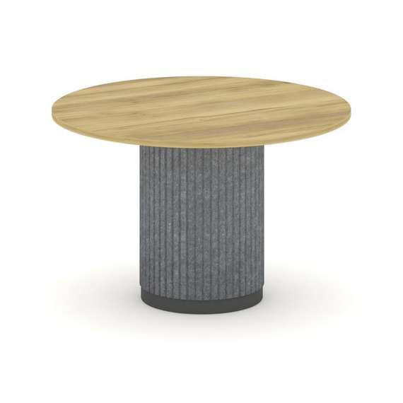 Felto Стол переговорный круглый D=1200 PR.C.SPRG-005.D Дуб Винченцо/Металл Антрацит/Морская Галька 1