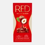 Шоколад Red молочный с лесным орехом без добавления сахара 70г