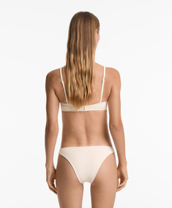 OYSHO Трусики-бикини U-образного выреза из пике средней степени покрытия, экрю