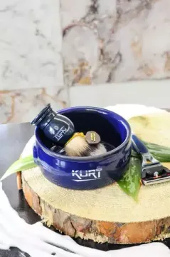 Чаша для бритья без ручки KURT, керамическая, синий цвет