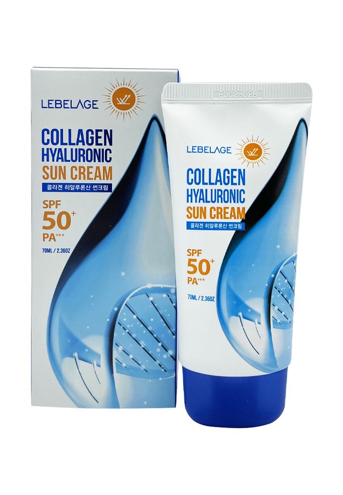Крем солнцезащитный с коллагеном LEBELAGE Collagen Hyaluronic Sun Cream SPF50+ PA+++ 70 мл