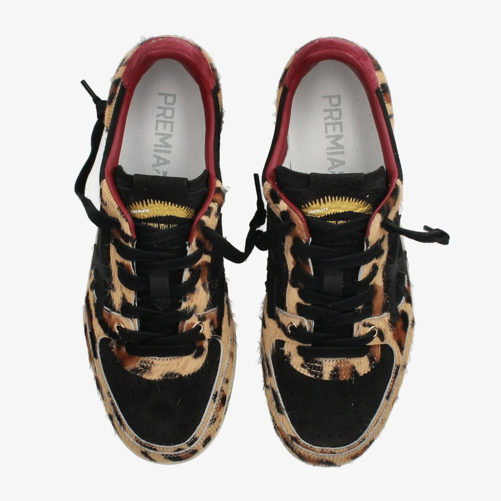 Кожаные кеды Premiata Bskt Clay-d 7665 на шнуровке