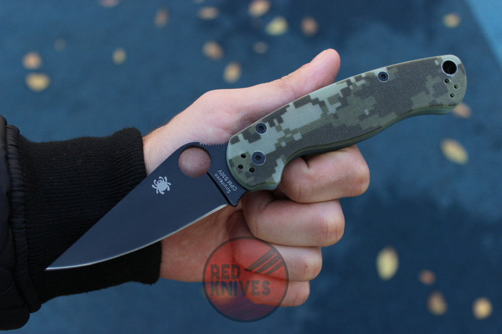 Нож Spyderco Paramilitary 2 Camo - Black C81GCMOBK2