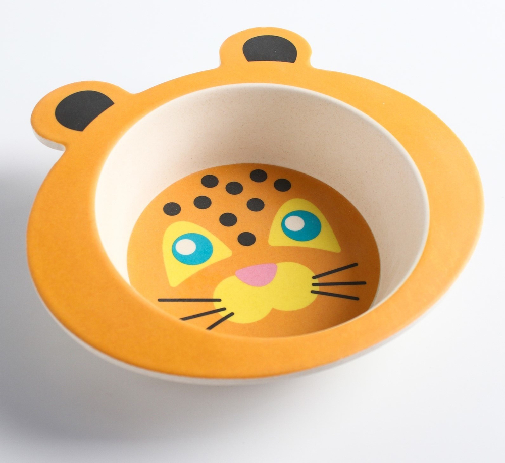 4591217 Миска детская из бамбука, цвет и рисунок МИКС