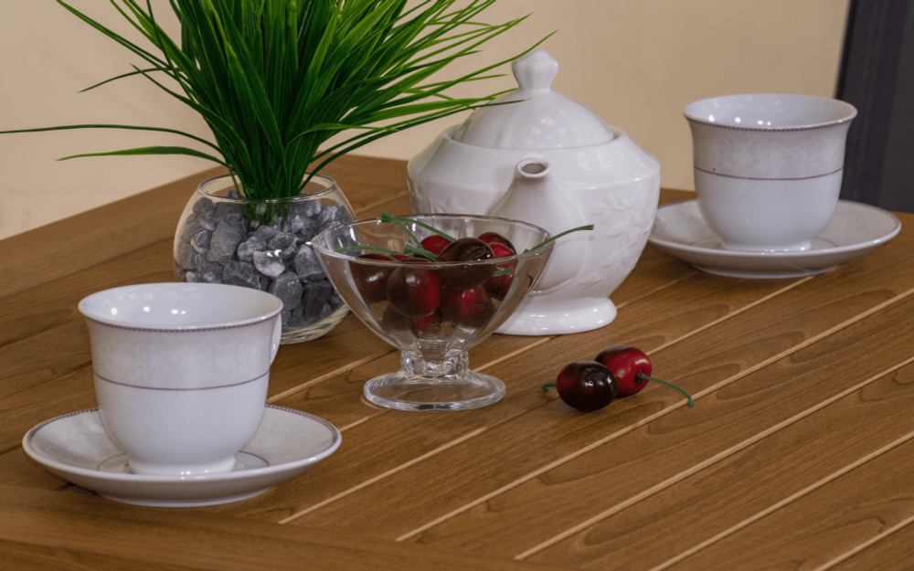 Стол обеденный Ideal Patio МИРРА алюминий, поливуд 80х80 см (1 ножка)